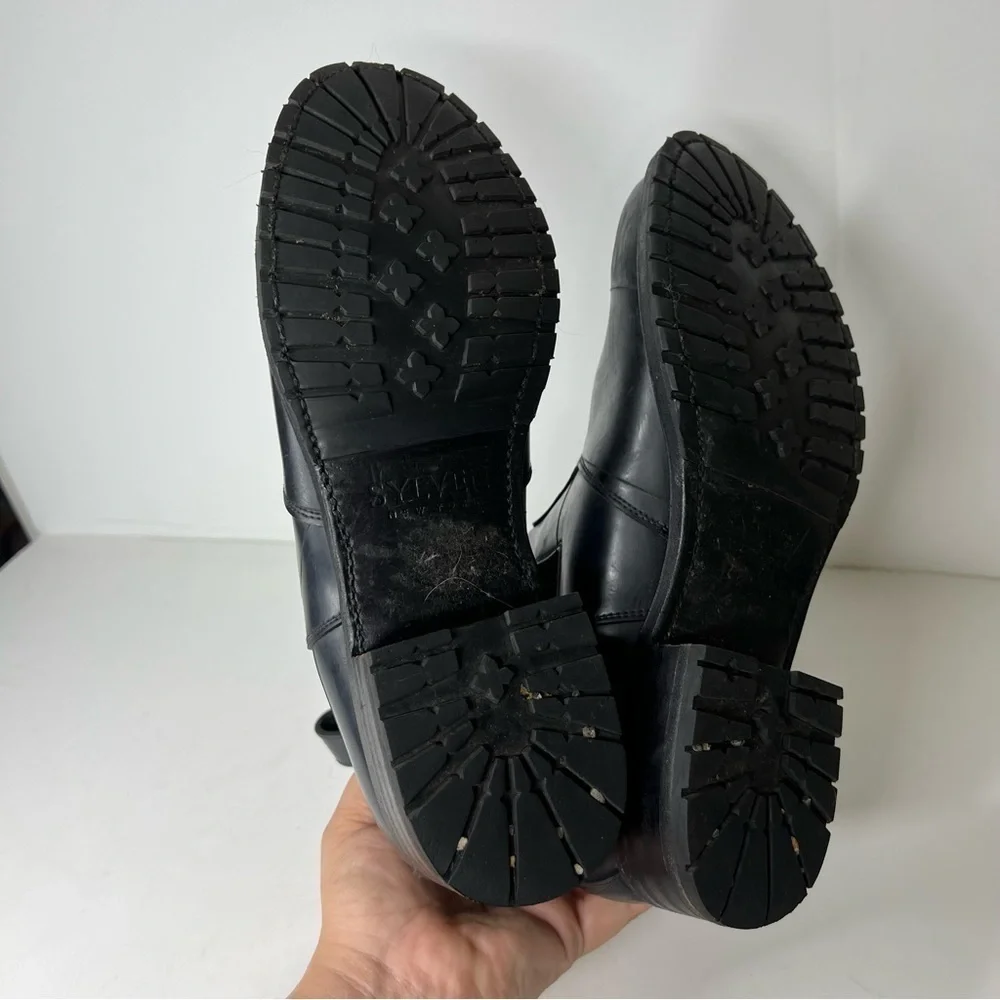 SYLVEN NEW YORK Raen Faux Fur Lined Chelsea Rain Boot In Black Womens Size 11